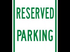 Reserved Parking sign signs