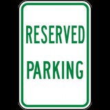 Reserved Parking sign signs